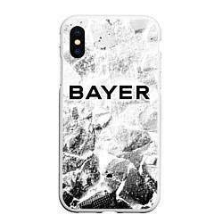 Чехол iPhone XS Max матовый Bayer 04 white graphite, цвет: 3D-белый