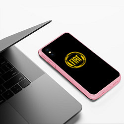 Чехол iPhone XS Max матовый FIAT logo yelow, цвет: 3D-баблгам — фото 2