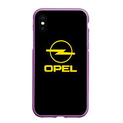 Чехол iPhone XS Max матовый Opel yellow, цвет: 3D-фиолетовый