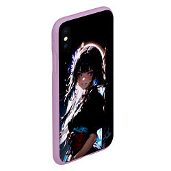 Чехол iPhone XS Max матовый Сёгун райден из игры Геншин импакт, цвет: 3D-сиреневый — фото 2