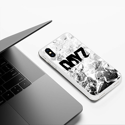Чехол iPhone XS Max матовый DayZ white graphite / 3D-Белый – фото 3