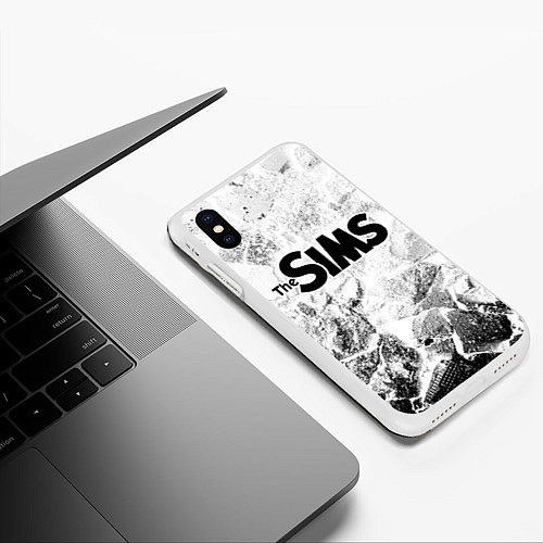 Чехол iPhone XS Max матовый The Sims white graphite / 3D-Белый – фото 3