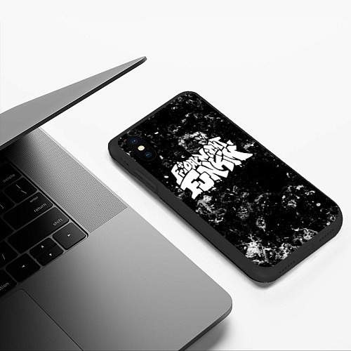 Чехол iPhone XS Max матовый Friday Night Funkin black ice / 3D-Черный – фото 3