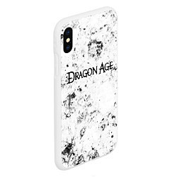 Чехол iPhone XS Max матовый Dragon Age dirty ice, цвет: 3D-белый — фото 2