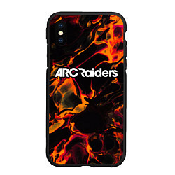 Чехол iPhone XS Max матовый ARC Raiders red lava, цвет: 3D-черный