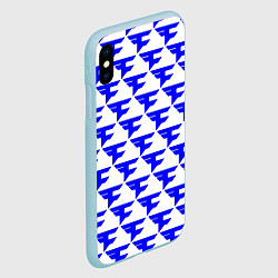 Чехол iPhone XS Max матовый FaZe Clan pattern team, цвет: 3D-голубой — фото 2