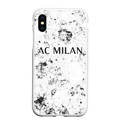 Чехол iPhone XS Max матовый AC Milan dirty ice, цвет: 3D-белый