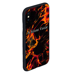 Чехол iPhone XS Max матовый A Silent Voice red lava, цвет: 3D-черный — фото 2