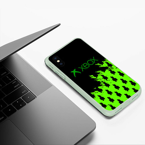 Чехол iPhone XS Max матовый Billie Eilish x Xbox / 3D-Салатовый – фото 3