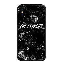 Чехол iPhone XS Max матовый CreepyPasta black ice