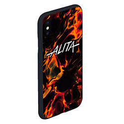 Чехол iPhone XS Max матовый Alita red lava, цвет: 3D-черный — фото 2