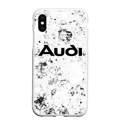 Чехол iPhone XS Max матовый Audi dirty ice, цвет: 3D-белый