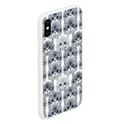 Чехол iPhone XS Max матовый Серые котята, цвет: 3D-белый — фото 2