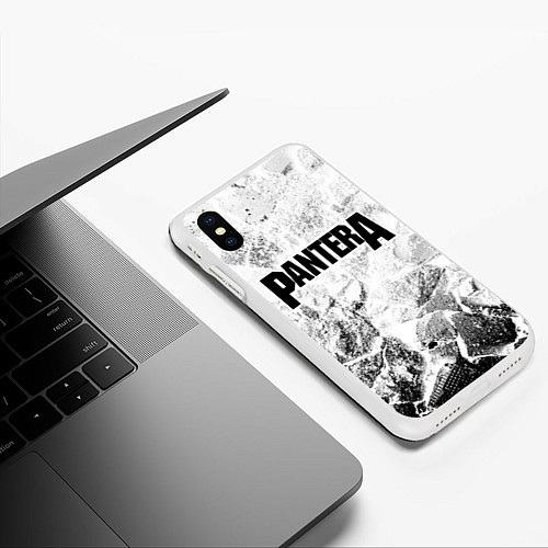 Чехол iPhone XS Max матовый Pantera white graphite / 3D-Белый – фото 3