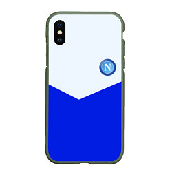 Чехол iPhone XS Max матовый Napoli fc geometry, цвет: 3D-темно-зеленый