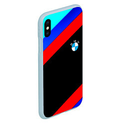 Чехол iPhone XS Max матовый BMW line sport, цвет: 3D-голубой — фото 2