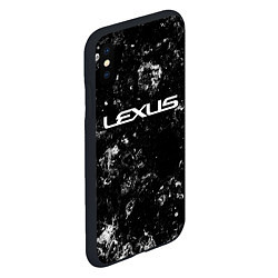 Чехол iPhone XS Max матовый Lexus black ice, цвет: 3D-черный — фото 2