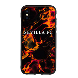 Чехол iPhone XS Max матовый Sevilla red lava