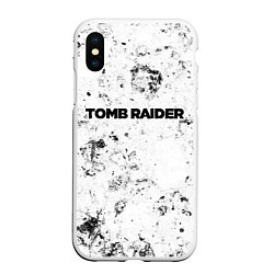 Чехол iPhone XS Max матовый Tomb Raider dirty ice, цвет: 3D-белый