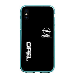 Чехол iPhone XS Max матовый Opel white logo, цвет: 3D-мятный