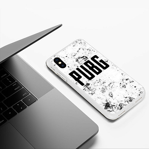 Чехол iPhone XS Max матовый PUBG dirty ice / 3D-Белый – фото 3