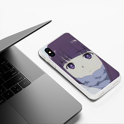 Чехол iPhone XS Max матовый Sousou no Frieren Ферн sad face, цвет: 3D-белый — фото 2