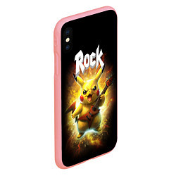 Чехол iPhone XS Max матовый Пикачу рокер с электрогитарой, цвет: 3D-баблгам — фото 2