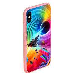 Чехол iPhone XS Max матовый Полёт к чёрной дыре - нейросеть, цвет: 3D-баблгам — фото 2