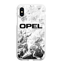 Чехол iPhone XS Max матовый Opel white graphite, цвет: 3D-белый