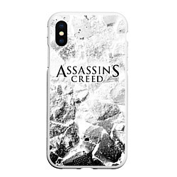 Чехол iPhone XS Max матовый Assassins Creed white graphite, цвет: 3D-белый