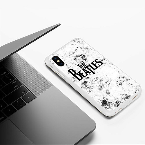 Чехол iPhone XS Max матовый The Beatles dirty ice / 3D-Белый – фото 3