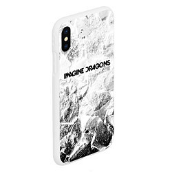 Чехол iPhone XS Max матовый Imagine Dragons white graphite, цвет: 3D-белый — фото 2