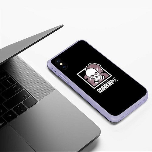 Чехол iPhone XS Max матовый Радуга экшен гейм / 3D-Светло-сиреневый – фото 3