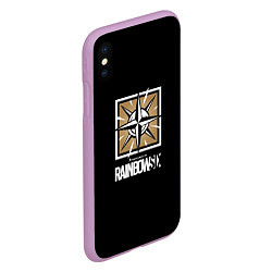 Чехол iPhone XS Max матовый Юбисофт гейм радуга 6, цвет: 3D-сиреневый — фото 2