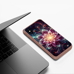 Чехол iPhone XS Max матовый Красочный цветок из фрактала, цвет: 3D-коричневый — фото 2