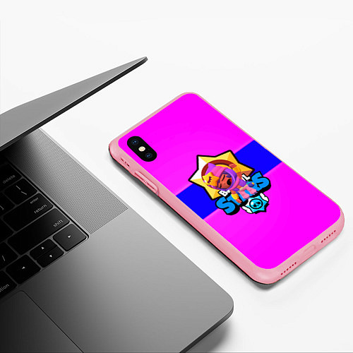 Чехол iPhone XS Max матовый Brawl stars sandy / 3D-Баблгам – фото 3