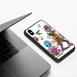 Чехол iPhone XS Max матовый Оинго И Боинго - JoJo спин-офф, цвет: 3D-черный — фото 2