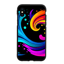 Чехол iPhone XS Max матовый Joy wave - ai art fantasy, цвет: 3D-черный