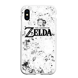 Чехол iPhone XS Max матовый Zelda dirty ice, цвет: 3D-белый