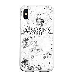 Чехол iPhone XS Max матовый Assassins Creed dirty ice, цвет: 3D-белый