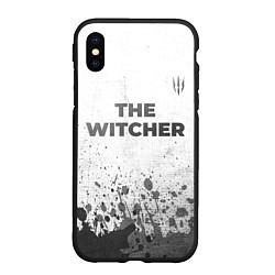 Чехол iPhone XS Max матовый The Witcher - white gradient посередине, цвет: 3D-черный