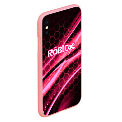 Чехол iPhone XS Max матовый Roblox броня розовый, цвет: 3D-баблгам — фото 2