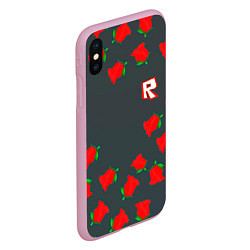 Чехол iPhone XS Max матовый Roblox rose, цвет: 3D-розовый — фото 2