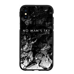 Чехол iPhone XS Max матовый No Mans Sky black graphite, цвет: 3D-черный