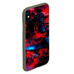 Чехол iPhone XS Max матовый Космические краски шторм, цвет: 3D-темно-зеленый — фото 2