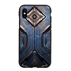 Чехол iPhone XS Max матовый Стальная броня землянина, цвет: 3D-черный