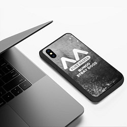 Чехол iPhone XS Max матовый Bungo Stray Dogs - grey gradient, цвет: 3D-черный — фото 2