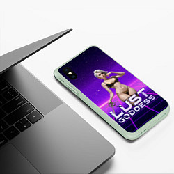 Чехол iPhone XS Max матовый Lust Goddess sexy Lorraine, цвет: 3D-салатовый — фото 2