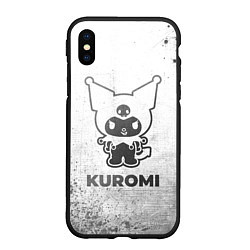 Чехол iPhone XS Max матовый Kuromi - white gradient, цвет: 3D-черный