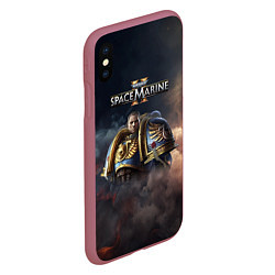 Чехол iPhone XS Max матовый Captain Titus Warhammer 40000 space marine 2, цвет: 3D-малиновый — фото 2